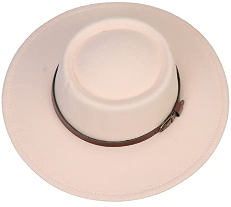 JK Home Fedora-Sonnenhut mit breiter Krempe, Vintage-Stil, Wollfilz, Strandprinzessin, Glocke, Derby, Bowler, Kirche, Party, Eimerhüte, A: Beige, Einheitsgröße