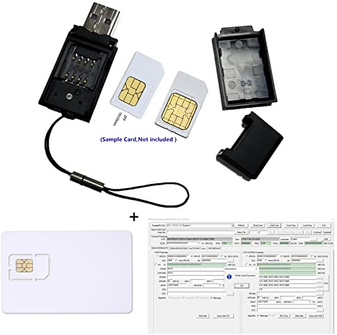 XCRFID,pocketmate,lte ICCID IMSI SIM Card Reader Writer Programmer 2FF 3FF 4FF 2G 3G 4G Writbale SIM +5pcs SIM Blank Cards+SIM Personalize Tool