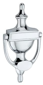 Türklopfer im viktorianischen Stil, massives Messing, 6 Ausführungen, poliertes Chrom, 15,2 cm