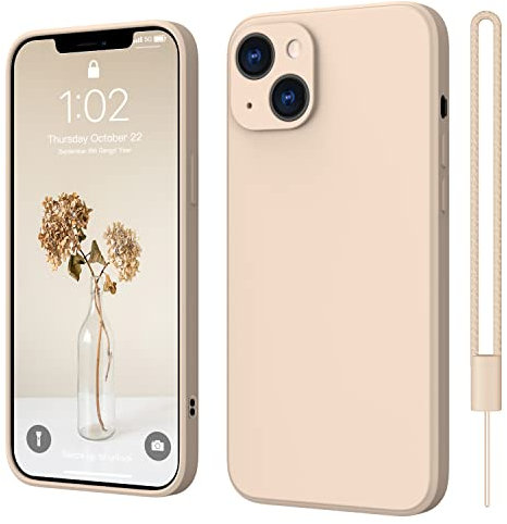 iPhone 13 Hülle, ElestBela Hanyhülle iPhone 13 Ultra Dünn Slim mit Microfiber, Kratzfeste Silikon Case Schutzhülle Hülle für iPhone 13 6.1'' Khaki