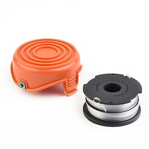 Bobine de Fil et 1 Capuchon de Bobine de Rechange pour Tondeuse pour Black & Decker GL675 GL680 GL685 GL686 GL687 GL690