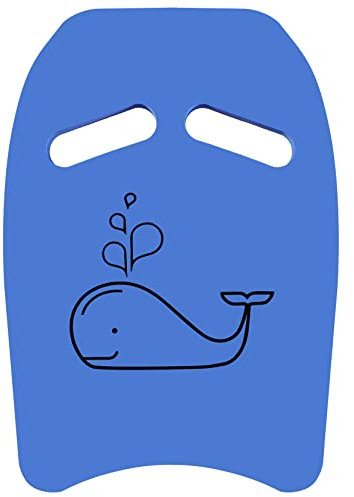 Qetlavee Schwimmbrett Kinder Schwimmhilfe, Schwimmen Kickboard mit Griffen und Cartoon Muster, Schwimmbrett Swimming Training Kickboard mit idealem Auftrieb, Wasserbrett für Kinder (Blau)