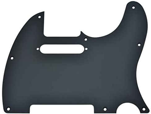 Dopro Tele-Schlagbrett, 8 Löcher, matt, Aluminium, eloxiert, TL-Plektrumschutz, Kratzplatte für USA/Mexiko, Telecaster, mattschwarz