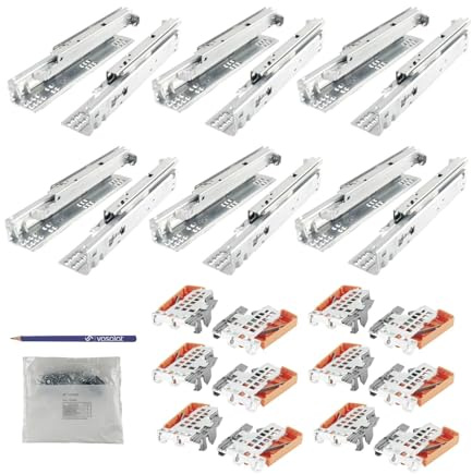 Blum Tandem plus Blumotion Vollauszug 560H, 350mm mit Kupplung für 6 Schubladen