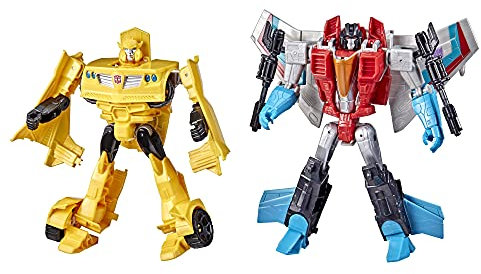 Transformers Toys Heroes and Villains Bumblebee and Starscream 2-Pack 17.5-cm Action Figures