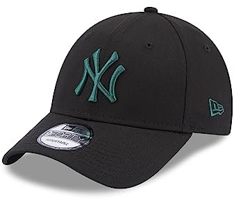 New Era New York Yankees - - Kappe Basecap Cap - 9Forty Strapback - schwarz grün - NY-Logo - One-Size