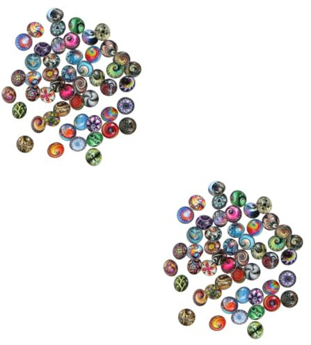 EXCEART 100 Stk Niederländische Knöpfe Schraubenarmband Schnappschmuck-anhänger Schmuck Mit Druckknöpfen Aus Glas Druckknöpfe Druckknopf Armbandzubehör Snap-anzug Runden Glas Edelstein