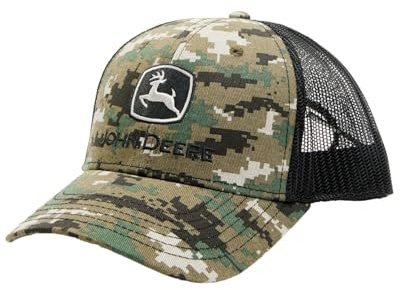 John Deere Digi LP86103 - Gorra de Punto Plano para Hombre, diseño de Camuflaje, Verde, Talla única