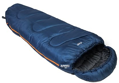 Vango Atlas Junior 2 Season Mummy Sleeping Bag, 8.5 TOG Rating, Junior Size, with Polair Shell and Lining
