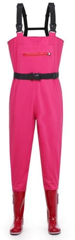 Watthosen Damen Wasserdicht Wathose Für Frauen Wathose Mit Stiefeln Wasserdichte Atmungsaktive Crosswater Trägerhose, Anglerhose Wasserdicht Mit Stiefel Für Angeln, Bauernhöfe E,38