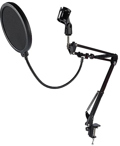 Support de bras de Microphone, support de bras de ciseaux à flèche de Suspension de Microphone réglable avec pince de micro, support de micro à flèche pour le streaming