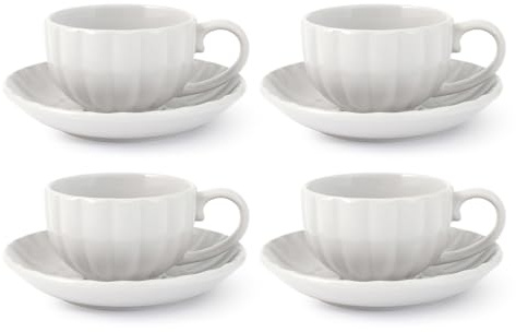 H&H Set 4 Tassen T Lotus weiß cc220