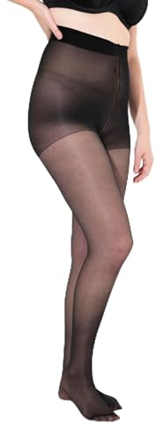 Ulla Popken Damen große Größen Übergrößen Plus Size Strumpfhose, marine, 40 den 689602