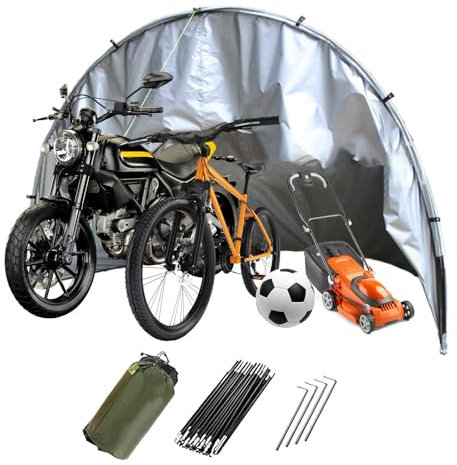 YSMSMZJK Abri Velo Exterieur Pliable Et Facile à Ranger Rangement Outils Jardin avec Portes Doubles pour 5 à 7 Vélos Rangement Outils Jardin Abris De Jardin Pas Cher