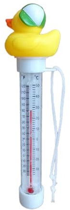 Digital Pool Thermometer - Floating Cute Duck Design, Easy Read Temperature Gauge | Ice Bath Thermometer, Pools Digital Water Thermometer, Floating Thermometer for Outdoor Baths, Swimming Thermometer