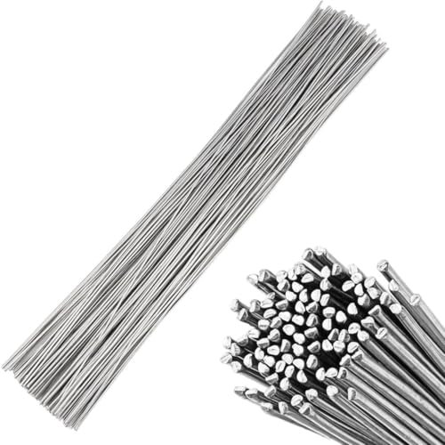 100 aste di saldatura in alluminio, 33 x 0,06 cm, fili di saldatura flux-cored, brasatura in alluminio versatile per metalli e acciaio