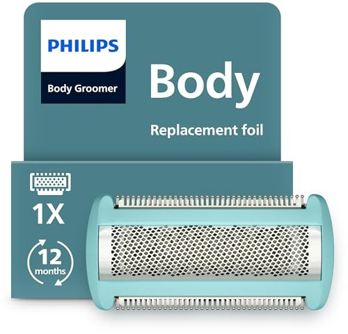 Philips BodyGroom Ersatzscherfolie – Rasiersystem mit Dreifachschutz, gründliche und glatte Rasur, 100% duschfest, Modell BG2010/43