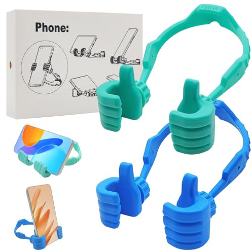 YuCool Gifts for Teens Boys Girls Cell Phone Stand: Dad Gifts for Fathers Day from Daughter Son,Thumbs Up Lazy Phone Stand Cell Phone Holder for Desk Fun Presents for Christmas Men Women Wife-2 Pack