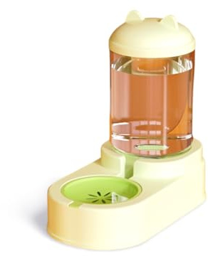 Belijoeuri,wasserspender Katzen, 1 liters, 25 x 13 x H 23.5 cm, Wasserspender für Haustiere (grün)