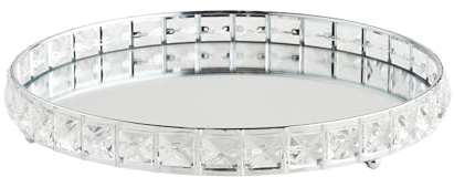 home&you Tablett Glis Silber | Hochwertiges Wohnaccessoire für Ihr Zuhause | Elegantes Design & Stilvolle Optik | Praktisch für Küche Bad & Wohnzimmer | Langlebige Qualität Verarbeitung
