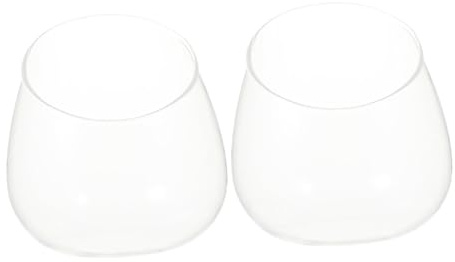 2 Stück Schräg Geschnittene Glas Vase für Sukkulenten | Durchsichtige Kugelschale, für Frische Basilikumzweige, Deko für Treppenhaus und Flur