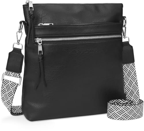 MOCOCITO Umhängetasche Damen Handtasche damen Leicht Damen Schultertasche aus Veganes Leder Crossbody Bags für Frauen mit Verstellbar Abnehmbar Breiter Gurt
