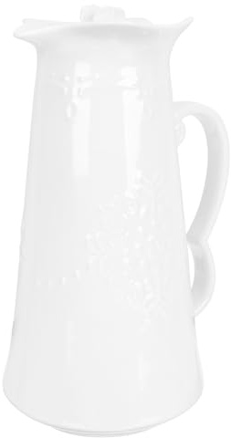 SHINEOFI Pichet D'eau Froide en Verre Épais Motif Sculpté, Carafe Décorative de 1,5 L pour Jus, Thé et Boissons Froides, pour Usage Familial et Réceptions