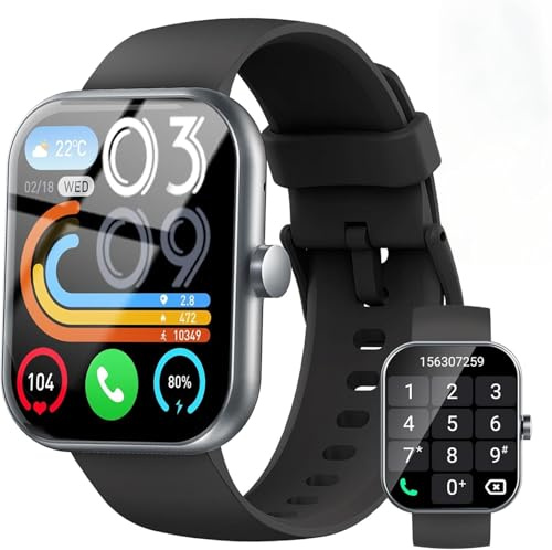 Smart Watch for Women Men(Answer/Make Call), 2026 New 1.96 HD Fitness Watch with 120+ Sport Modes, Heart Rate/Sleep Monitor SmartWatch, IP68 Waterproof, Activity Tracker for Android iOS, Pedometer