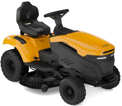 STIGA 398e Tornado Akku-Rasentraktor, 56 V, 98 cm – Modulares ePower Pro-Akkusystem, Akku Nicht Enthalten – Rasenflächen bis 7.000 m²