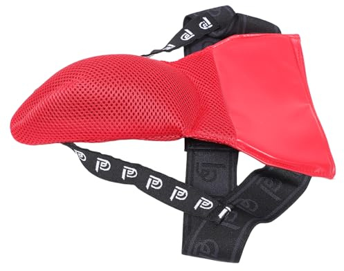Kisangel Martial Arts Groin Protector for Men Breathable Mesh Mma Groin Guard with Protective Sports Cup Red Boxing Taekwondo Youth Athletic for Fighting