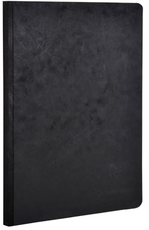 Clairefontaine 795421C Heft A5, Leinen, Age Bag, kariert, 96 Blatt, schwarz