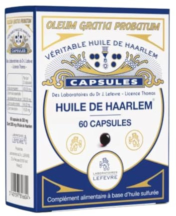 Véritable Huile de Haarlem, 60 capsules originales