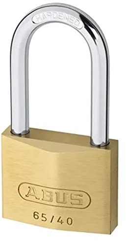 ABUS - 65/40 40mm HB40 Brass Padlock Lange Schäkel Carded - ABU6540LS40C