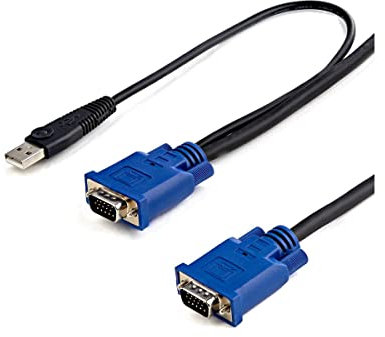 StarTech.com Câble Kvm Ultra Mince USB 2 en 1 de 1,8 M