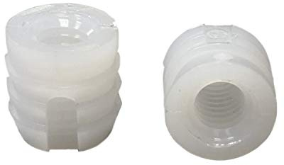 Kunststoff weiß Polyamid M5 10x10 mm - 12 St. - Einleimmuffen Einschlagschrauben