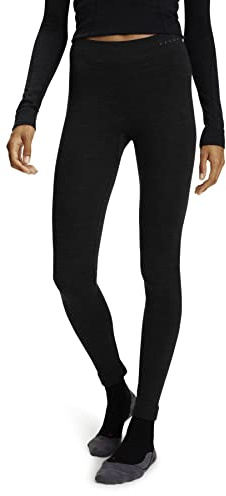 FALKE Women's Wool-Tech Long W TI Thermal Breathable Quick Dry 1 Piece Base Layer Bottom, Black (Black 3000), XS