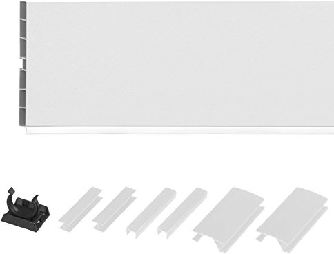 HOLZBRINK 150cm Sockelblende Sockelleiste für Einbauküche 100mm Höhe WEISS Hochglanz - HBK10