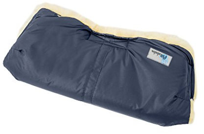 Altabebe MT2800LP-62 Lammfell Handmuff für Kinderwagen Nordkap Kollektion, marine, blau