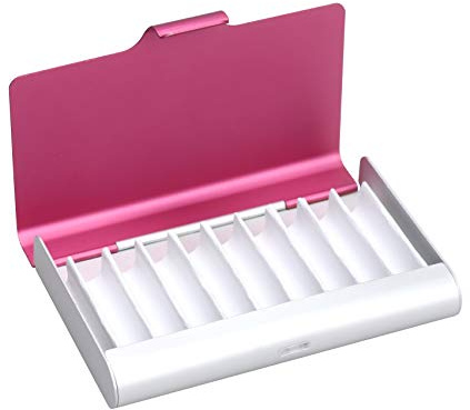 Taschenapotheke Alu 9er rot-silber (ohne Glasröhrchen)