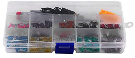 100 Stücke Micro mini flachsicherungen Box sortiment kit flachsicherungshalter Set für Auto Motorrad Auto Boot Lkw-10 Gauge 3/4/5/7,5/10/15/20/25/30 / 35Amp