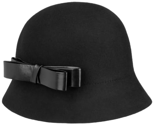LIERYS Lianda Glocke Wollfilzhut Elegante Form Damenhut Schleife Pflaume Damen Herbst Winter