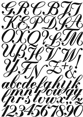 Ideen mit Herz Stanzschablonen, Buchstaben & Zahlen, 69 Stück