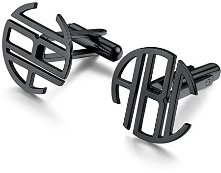 PROSTEEL Französische Stil Manschettenknöpfe Herren Hemd Anzug Zubehören Edelsthal/18k vergoldet/schwarz Metall plattiert Geburtstag Vatertag Weihnachten