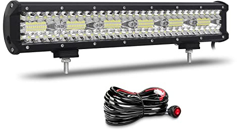 Willpower Rampe LED 43cm 360W Barre LED 12V 24V pour 4x4 Voiture Quad | LED Light Barre Lumineuse Avec Faisceau, 6000K Blanc, Étanchéité IP67, pour Camion Tracteur Offroad Véhicule Bateau ATV