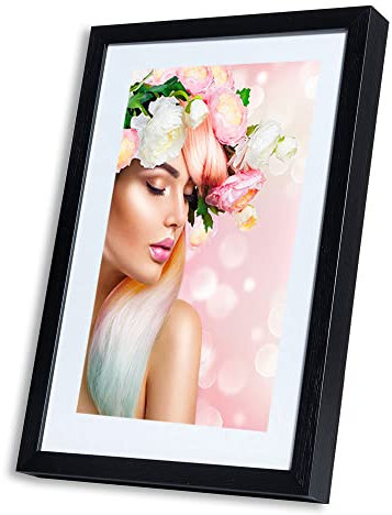 IDEAL TREND KS15 Bilderrahmen Lifestyle Foto Rahmen Collage Wanddeko Poster Holzoptik: Farbe: Schwarz | Format: 30x40
