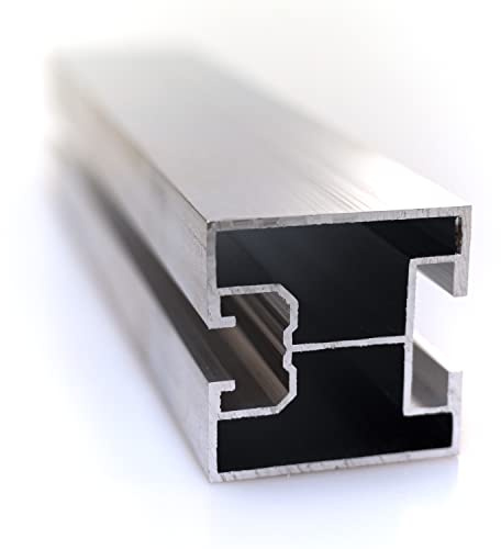 NAKA Aluprofil 40x40 PV Solarpanele | Photovoltaik Montageschiene PV-Anlage | Aluminiumprofil zur Montage von Solaranlagen | Systemprofil Typ T Montageprofil 40 x 40 mm 2 m