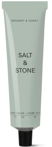 Salt & Stone Hand Cream for Women & Men | Hydrates, Nourishes & Softens Skin | Restores Dry Cracked Hands | Fast-Absorbing | Cruelty-Free & Vegan | Bergamot & Hinoki 2 fl oz