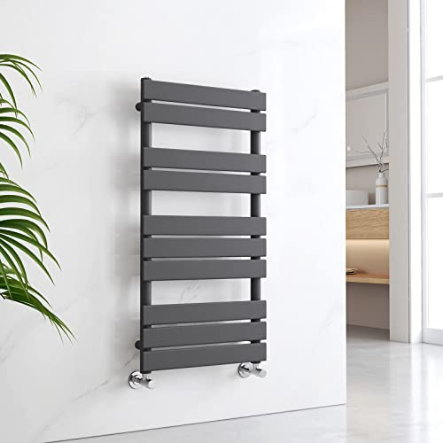 EMKE Modern Anthracite Towel Radiator, Heated Towel Rail for Bathrooms, 1000 x 500 mm, 1370 BTU / 401 W, SPCC Steel