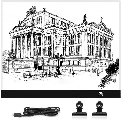 Mardiko Light Box Drawing A3 LED Light Pad 3 Brightness Adjustable Copy Board Tracing Light Box Ultra-Thin Light Pad for Diamond Painting Sketching Animation X-RAY Viewing