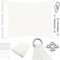 LOVE STORY Voile d'Ombrage Imperméable 3x4m Rectangulaire avec kit de Fixation, Oxford Toile Ombrage Une Protection des Rayons 95% UV pour Extérieur Jardin Terrass Balcon, Crème